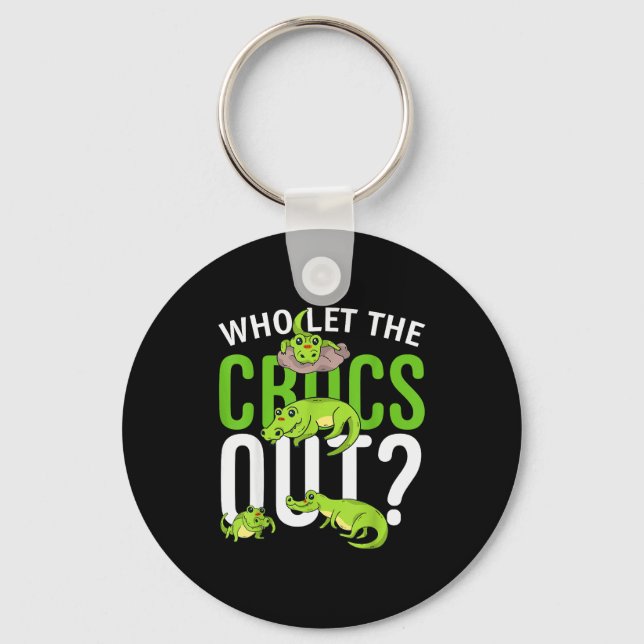 Chaveiro Quem Deixou os Crocs Sair_ Camiseta Divertida de C (Frente)