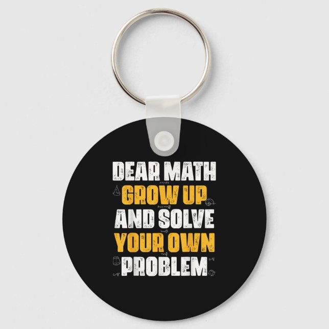 Chaveiro Querida Matemática Cresce E Resolve Seu Próprio Pr (Frente)