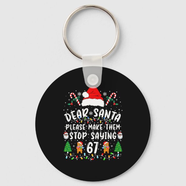 Chaveiro Querido Papai Noel 67 Natal Engraçado Seis Sete 6- (Frente)