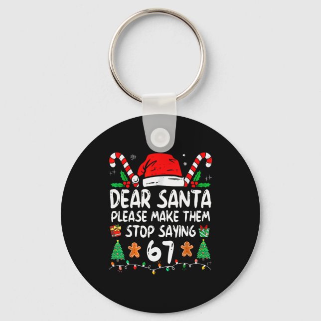 Chaveiro Querido Papai Noel 67 Natal Engraçado Six Seven 6- (Frente)