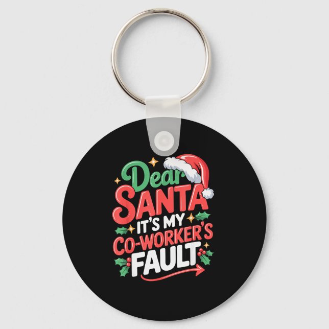 Chaveiro Querido Papai Noel É a Falta do Meu Colega de Trab (Frente)