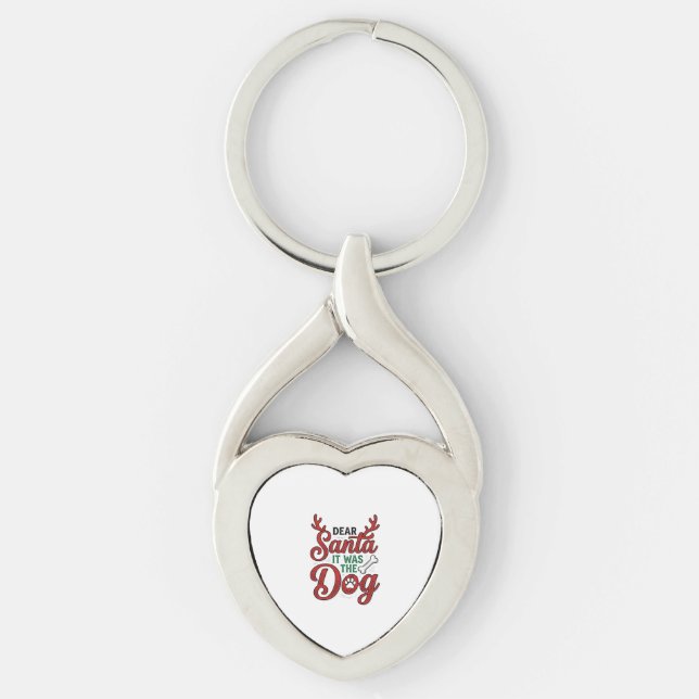 Chaveiro Querido Papai Noel Foi O Cachorro Camisa De Natal  (Frente)