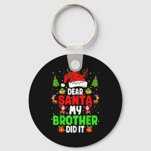 Chaveiro Querido Papai Noel Meu Irmão Fez Isso Funny Christ