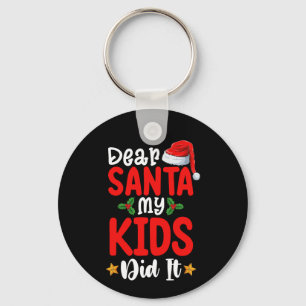 Chaveiro Querido Papai Noel Meus Filhos Fizeram Natal Papai