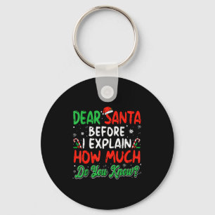 Chaveiro Querido Papai Noel Posso Explicar Camisetas Divert
