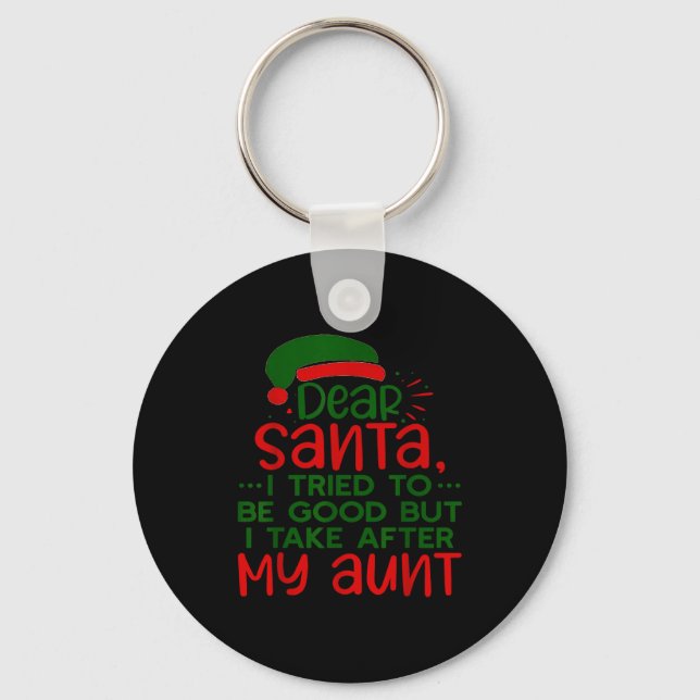 Chaveiro Querido Papai Noel, tentei ser bom, mas eu pego de (Frente)