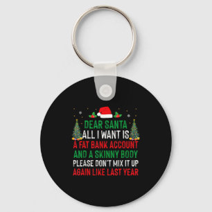 Chaveiro Querido Papai Noel Tudo Que Eu Quero É Conta Bancá