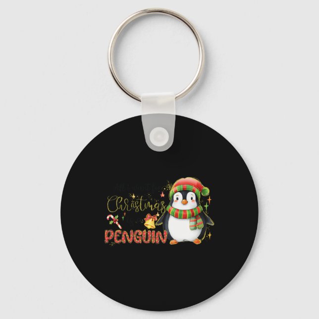 Chaveiro Quero o Natal é um Pinguim Feliz Natal (Frente)
