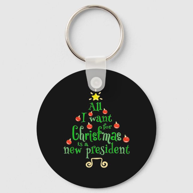 Chaveiro Quero Que O Natal Seja Uma Nova Árvore Do Presiden (Frente)