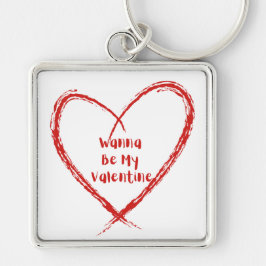 Chaveiro Quero ser meu Namorados com um coração