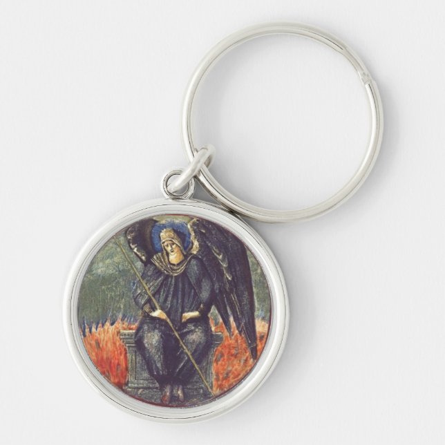 Chaveiro Querubim anjo negro (Frente)