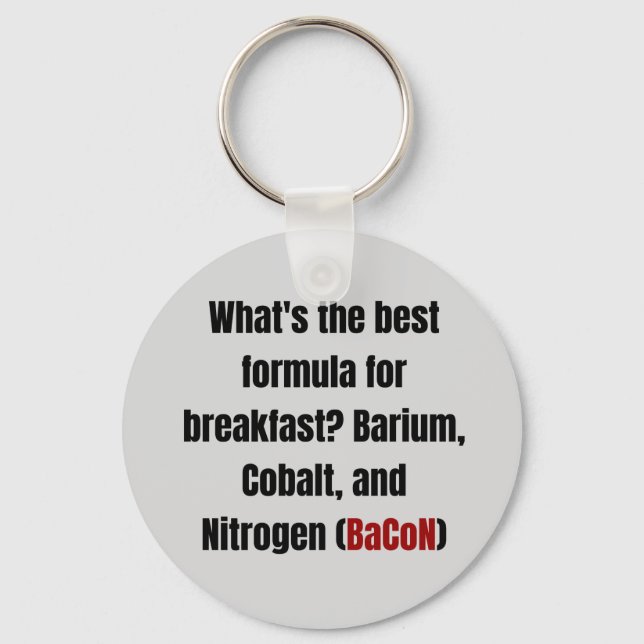Chaveiro Química Bacon Pun (Frente)