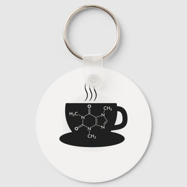 Chaveiro Química Caffeine Molecule (Frente)