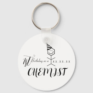 Chaveiro Química Farmacêutica de Aniversário Moderna Funny 