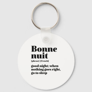 Chaveiro Quitação francesa inspiradora Boa Noite de Bonne N
