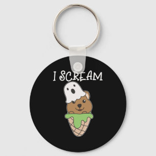 Chaveiro Quokka Halloween Ghost I Gritar Sorvete Pun