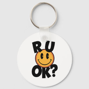 Chaveiro R U Ok Carinha Mental Saúde Design Adesivo