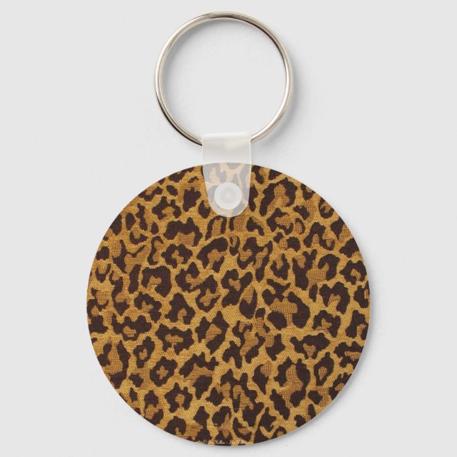 Chaveiro RAB Rockabilly Leopard Print Brown Dourado (Frente)