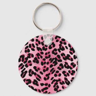 Chaveiro RAB Rockabilly Pink Cheetah Impressão