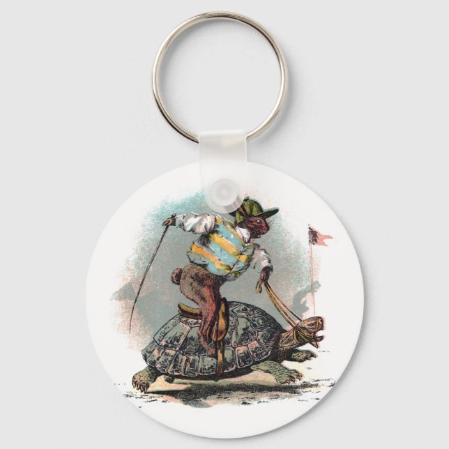 Chaveiro Rabbit correndo em Tortoise (Frente)