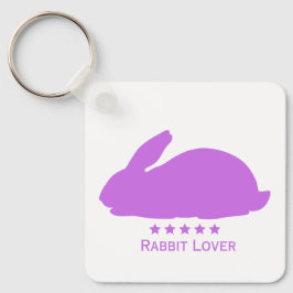 Chaveiro Rabbit Lover em Púrpura