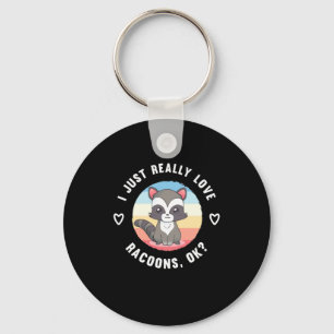 Chaveiro Raccoon Lover Eu Adoro Raccoons