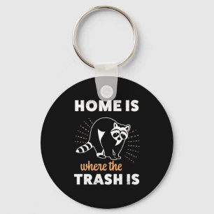 Chaveiro Raccoon Lover Home É Onde Está O Lixo