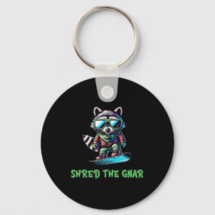 Chaveiro Raccoon Snowboard Destruiu A Gnar Winter E Spo