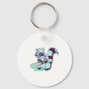 Chaveiro Raccoon Trash Panda Scary Vaporwave 80s Animal Spo