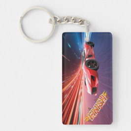 Chaveiro Racing Car Keychain with a Luxury Red Sports Car 