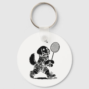 Chaveiro Racket do Jogador de Badminton do vamos