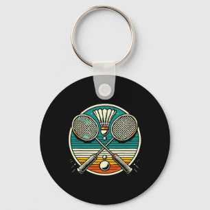 Chaveiro Rackets de Badminton Vintage Encerram Rackets Cruz