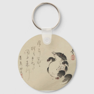Chaveiro Racoon-cão (Tanuki) por Shibata Zeshin
