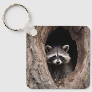 Chaveiro Racoon na Caverna das Árvores
