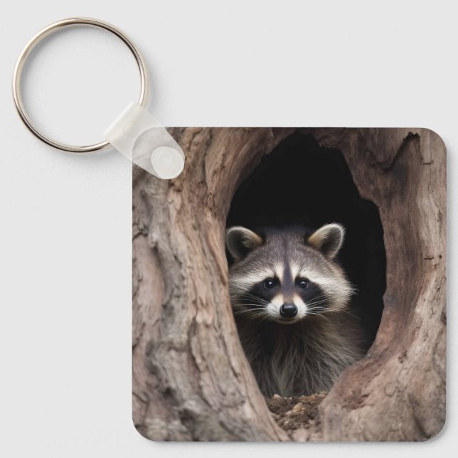 Chaveiro Racoon na Caverna das Árvores (Frente)