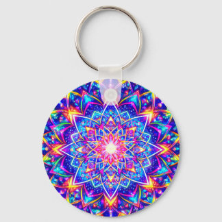 Chaveiro Radiant Kaleidoscope Mandala –Color Harmony Charm