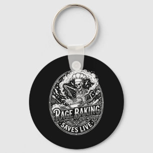 Chaveiro Rage Baking salva a vida, cozinha caótica engraçad