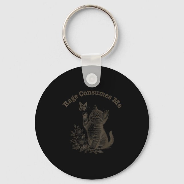 Chaveiro Rage Consumes Me Cat  (Frente)