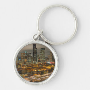 Chaveiro Raias claras dos carros na noite