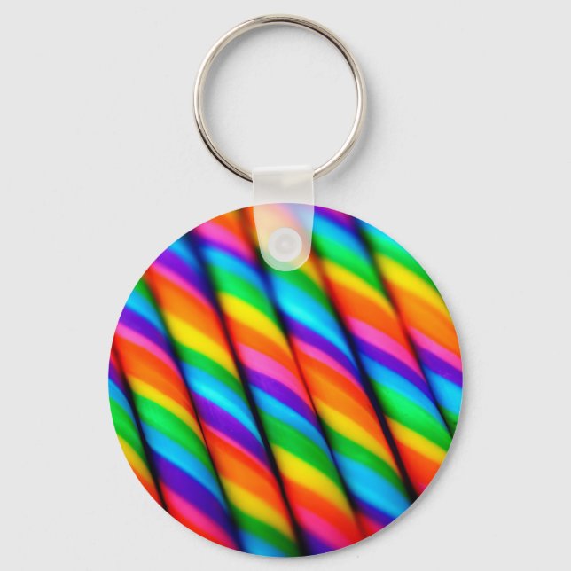 Chaveiro Rainbow Candy Cane (Frente)