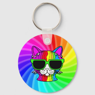 Chaveiro Rainbow Cat Twirl