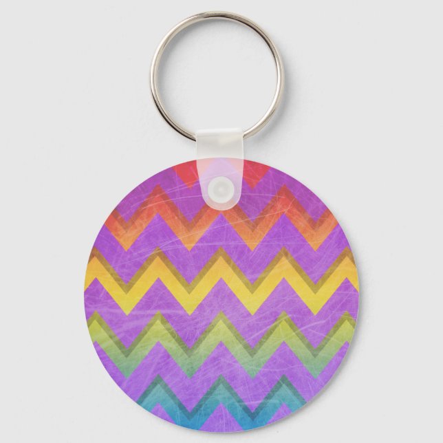 Chaveiro Rainbow Chevron por Shirley Taylor (Frente)