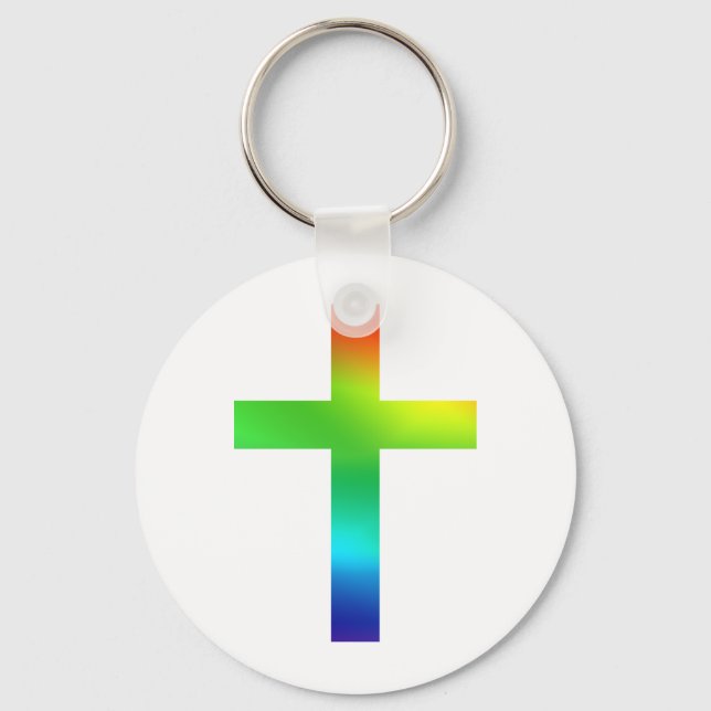 Chaveiro Rainbow Cross (Frente)