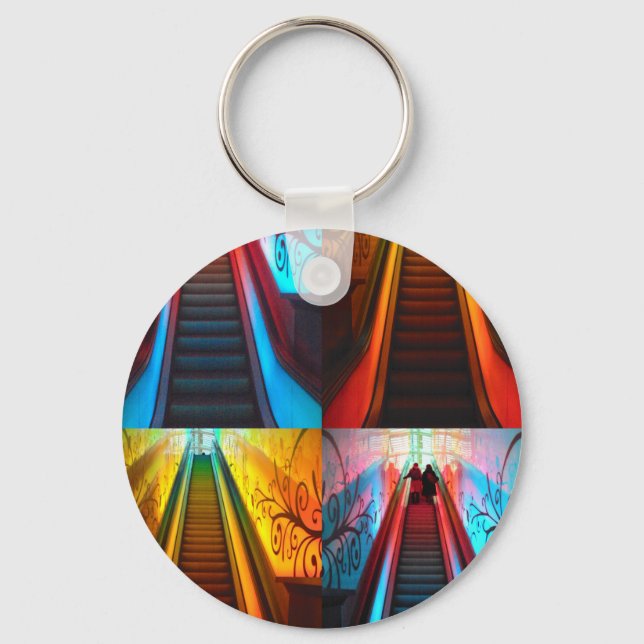 Chaveiro Rainbow Escalator Collage Key Ring (Frente)