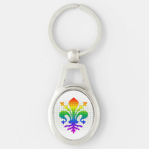Chaveiro Rainbow Fleur-de-lis