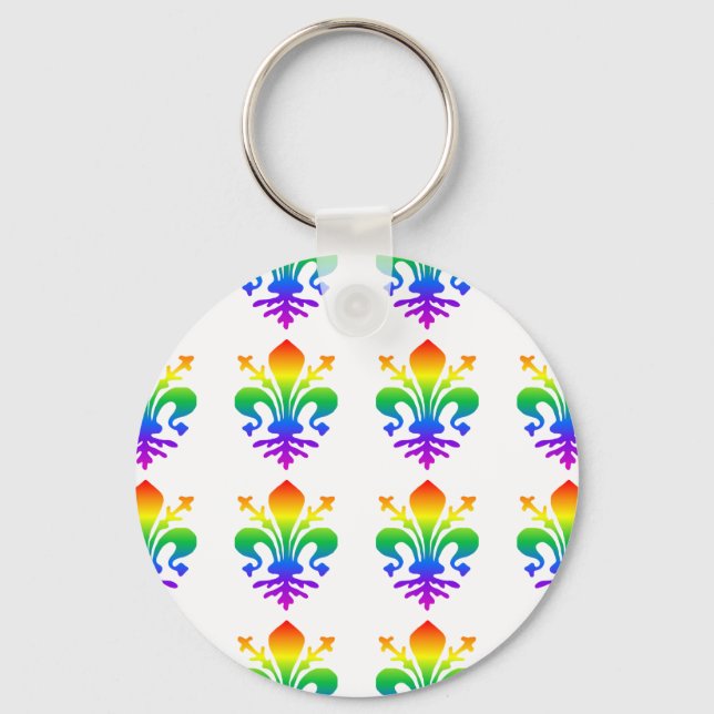 Chaveiro Rainbow Fleur-de-lis (Frente)
