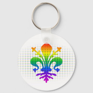 Chaveiro Rainbow Fleur-de-lis