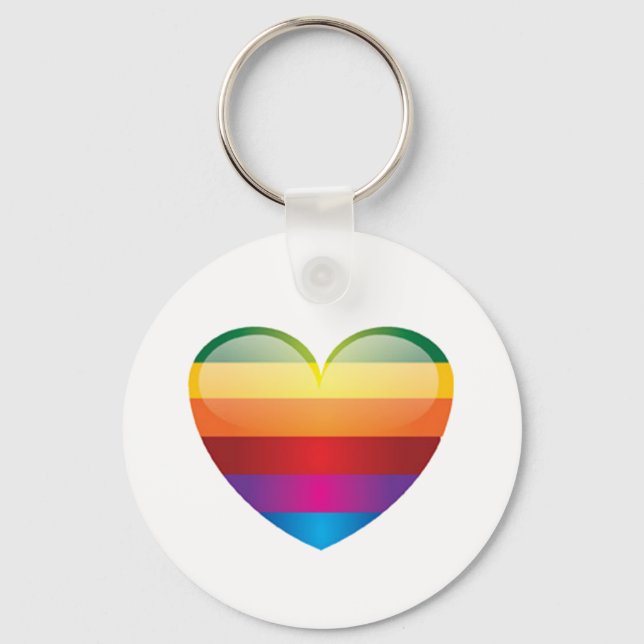 Chaveiro Rainbow Heart (Frente)