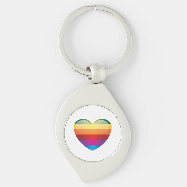Chaveiro Rainbow Heart (Frente)