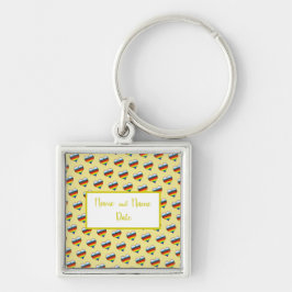 Chaveiro Rainbow Heart Pattern